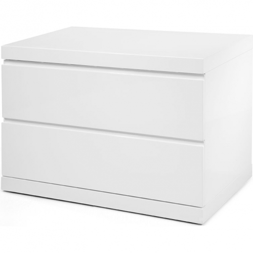 Anna Nightstand Large in High Gloss White (Set of 2)